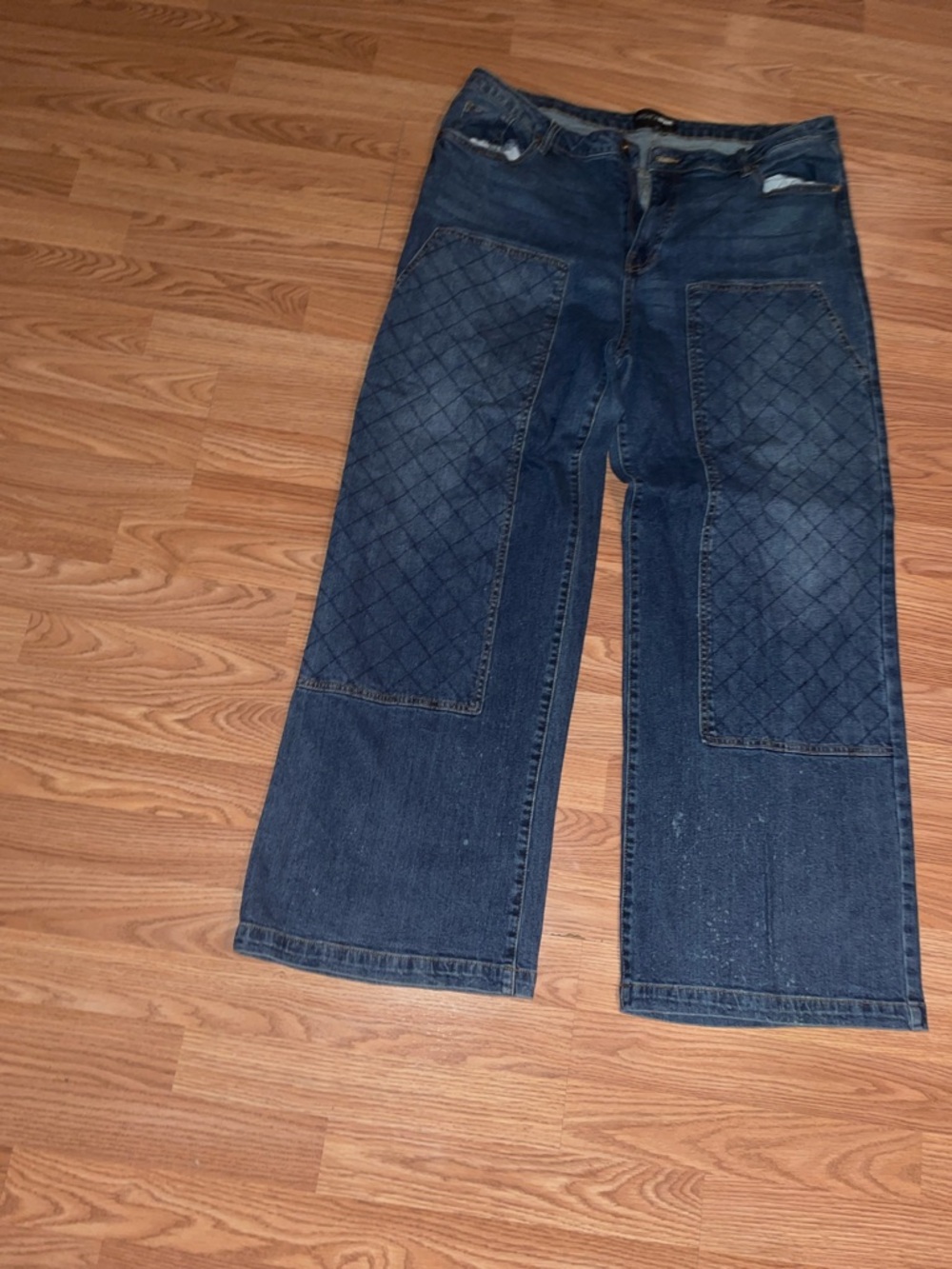 Fashion Nova Light Blue Denim Jeans with Contrast Stitching